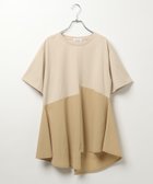 【レプシィム ローリーズファーム/LEPSIM LOWRYS FARM】の異素材アシメ切り替えチュニック ベージュ52|ID: prp329100004537757 ipo3291000000032065168