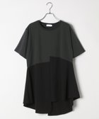 【レプシィム ローリーズファーム/LEPSIM LOWRYS FARM】の異素材アシメ切り替えチュニック チャコール18|ID: prp329100004537757 ipo3291000000032668144