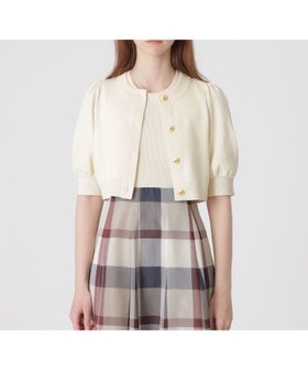 【ブルーレーベル クレストブリッジ/BLUE LABEL CRESTBRIDGE】の【美人百花コラボ】ショートカーディガン 人気、トレンドファッション・服の通販 founy(ファニー) ファッション Fashion レディースファッション Fashion for Women トップス・カットソー Cut & Sew Tops カーディガン・羽織り Layered Style Cardigans おすすめ Recommended / Our Picks カーディガン Cardigan, Knitwear コラボ Collaboration, Collab ショート Short, Short Length スリーブ Sleeve, Long Sleeve / Short Sleeve フロント Front, Front Design |ID:prp329100004537759