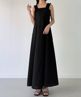 【ジュノア/JUNOAH】のフリルショルダーフレアキャミワンピース(薄手,裏地無し) 人気、トレンドファッション・服の通販 founy(ファニー) ファッション Fashion レディースファッション Fashion for Women ワンピース Dresses キャミソールワンピース Camisole Dresses |ID:prp329100004537777