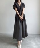 【ジュノア/JUNOAH】のMeiru 肩シャーリングティアードワンピース チャコール|ID: prp329100004537794 ipo3291000000032625062