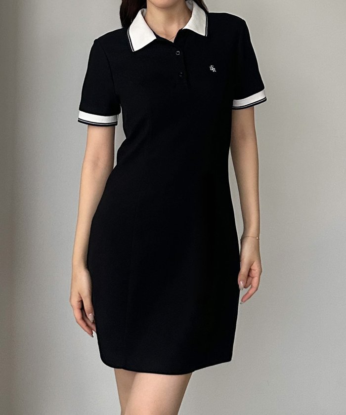 【ジュノア/JUNOAH】のLouere ロゴ刺繍ミニポロワンピース インテリア・キッズ・メンズ・レディースファッション・服の通販 founy(ファニー) https://founy.com/ ファッション Fashion レディースファッション Fashion for Women ワンピース Dresses |ID: prp329100004537798 ipo3291000000032714468