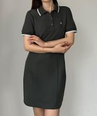 【ジュノア/JUNOAH】のLouere ロゴ刺繍ミニポロワンピース チャコール|ID: prp329100004537798 ipo3291000000032714470