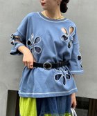 【チャオパニックティピー/CIAOPANIC TYPY】の【HELLO.SANFRANCISCO】フラワーカットビッグTEE ブルー|ID: prp329100004537800 ipo3291000000032657726