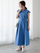 【テチチ/Te chichi】の麻調カシュクールワンピース《2025summer catalog item》 ブルー|ID: prp329100004537807 ipo3291000000032291024
