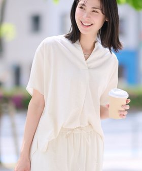 【インディヴィ/INDIVI】の【洗える/UVケア/SETUP可能】スキッパードルマンブラウス 人気、トレンドファッション・服の通販 founy(ファニー) ファッション Fashion レディースファッション WOMEN トップス・カットソー Tops/Tshirt シャツ/ブラウス Shirts/Blouses とろみ Thickness シルク Silk シンプル Simple スキッパー Skipper セットアップ Set Up ツイル Twill ボトム Bottom リラックス Relax ヴィンテージ Vintage エレガント 上品 Elegant ビジネス 仕事 通勤 Business 洗える Washable |ID:prp329100004537842