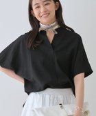 【インディヴィ/INDIVI】の【洗える/UVケア/SETUP可能】スキッパードルマンブラウス 人気、トレンドファッション・服の通販 founy(ファニー) ファッション Fashion レディースファッション Fashion for Women トップス・カットソー Cut & Sew Tops シャツ・ブラウス・オフィスカジュアル Elegant Blouses & Button-Ups とろみ Fluid, Flowy Fabric シルク Silk, 100% Silk シンプル Simple, Minimal スキッパー Skipper, Open Collar セットアップ Set-Up, Coordinated Outfit ツイル Twist, Twisted Detail ボトム Bottoms, Lower Wear リラックス Relax, Relaxed Fit ヴィンテージ Vintage Style エレガント 上品 Elegant ビジネス 仕事 通勤 Business / Work / Commuting 洗える Machine Washable thumbnail ブラック|ID: prp329100004537842 ipo3291000000033199680