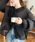 【その他のブランド/Other】の前後2WAYボリュームスリーブショート丈 レギュラー丈リボンカーディガン ブラック系その他|ID: prp329100004537863 ipo3291000000032065729