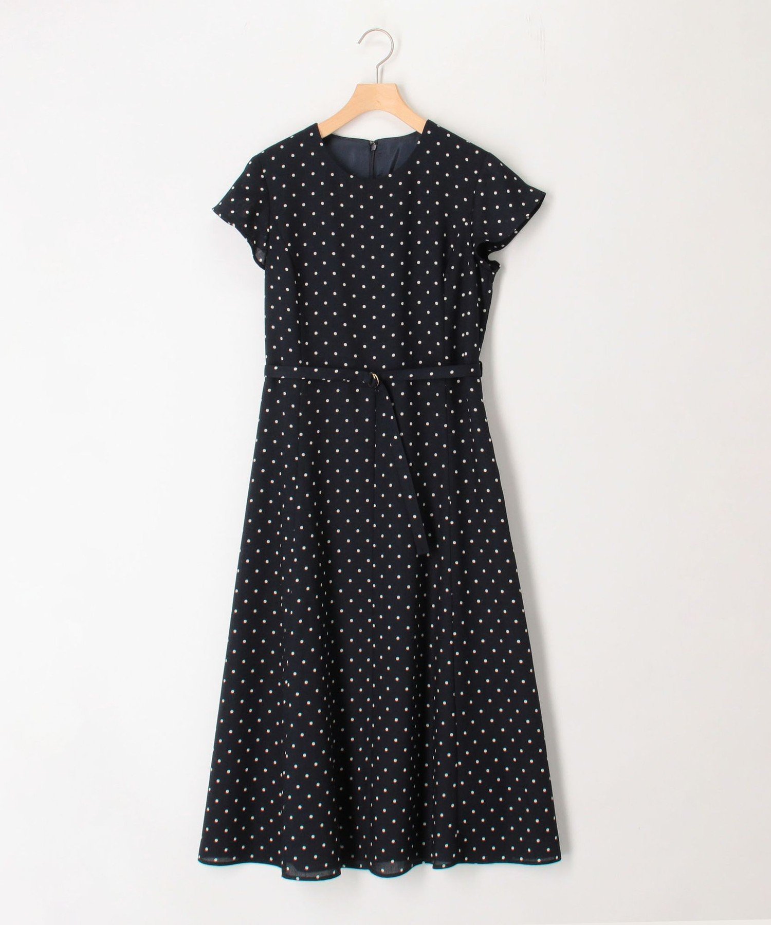 【ノーリーズ/NOLLEY'S】の麻調カルゼドットプリントフレアースカートワンピース 人気、トレンドファッション・服の通販 founy(ファニー) 　ファッション　Fashion　レディースファッション　WOMEN　スカート　Skirt　スリーブ　Sleeve　ドット　Dot　フレア　Flare　フレンチ　French　おすすめ　Recommend　2025年　2025　2025春夏・S/S　Ss,Spring/Summer,2025　 other-1|ID: prp329100004537875 ipo3291000000032065784