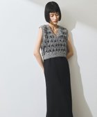 【アダム エ ロペ/ADAM ET ROPE'】の【WEB限定】・【定番人気】パターンニットジレコンビワンピース ブラック(01)|ID: prp329100004537878 ipo3291000000032624197
