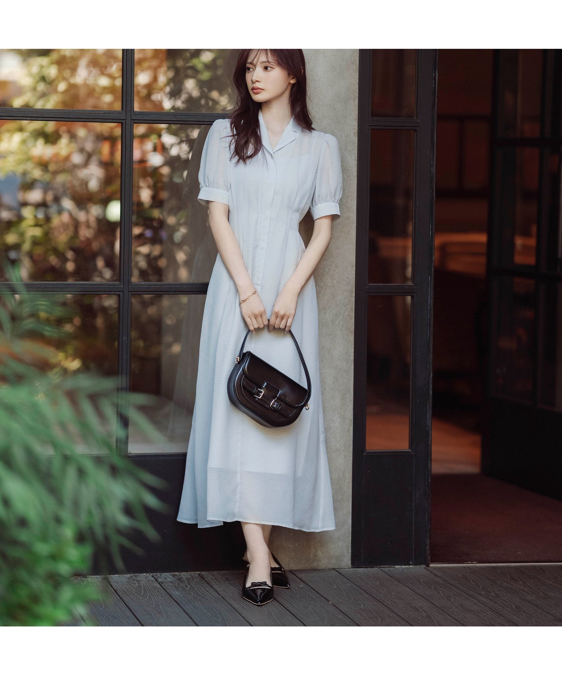 【プロポーション ボディドレッシング/PROPORTION BODY DRESSING】のシアーシャツワンピース インテリア・キッズ・メンズ・レディースファッション・服の通販 founy(ファニー) 　ファッション　Fashion　レディースファッション　WOMEN　ワンピース　Dress　シャツワンピース　Shirt Dresses　インナー　Inner　ギャザー　Gather　シアー　Sheer　チェック　Check　ライトグレー|ID: prp329100004537905 ipo3291000000032261592