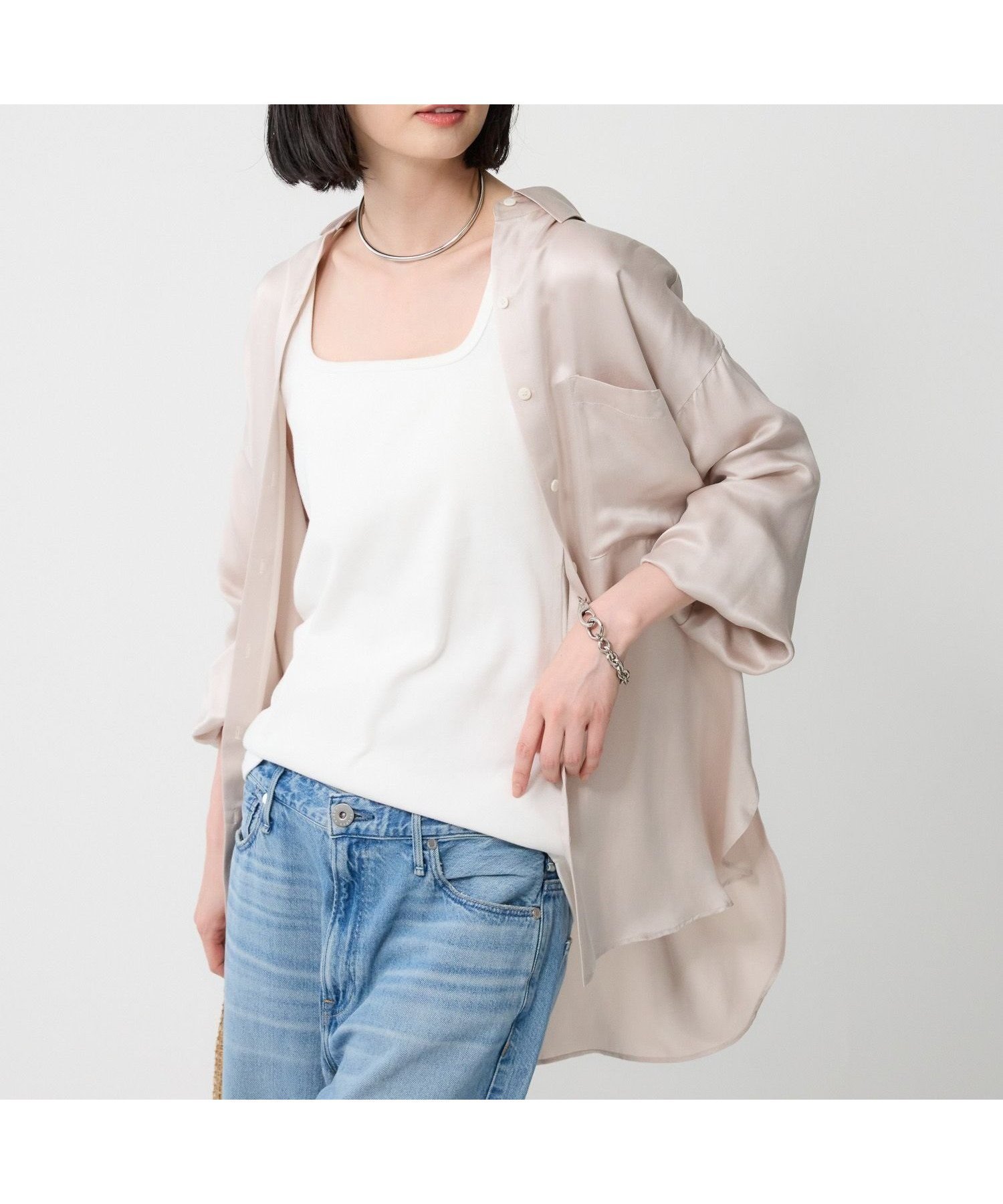 【バビロン/BABYLONE / KIDS】のウォッシャブルシルクレーヨンシャツ インテリア・キッズ・メンズ・レディースファッション・服の通販 founy(ファニー) 　ファッション　Fashion　キッズファッション　Fashion for Kids　シルク　Silk, 100% Silk　とろみ　Fluid, Flowy Fabric　リラックス　Relax, Relaxed Fit　再入荷　Restock / Back in Stock　エレガント 上品　Elegant　ライトベージュ56|ID: prp329100004537919 ipo3291000000032975110