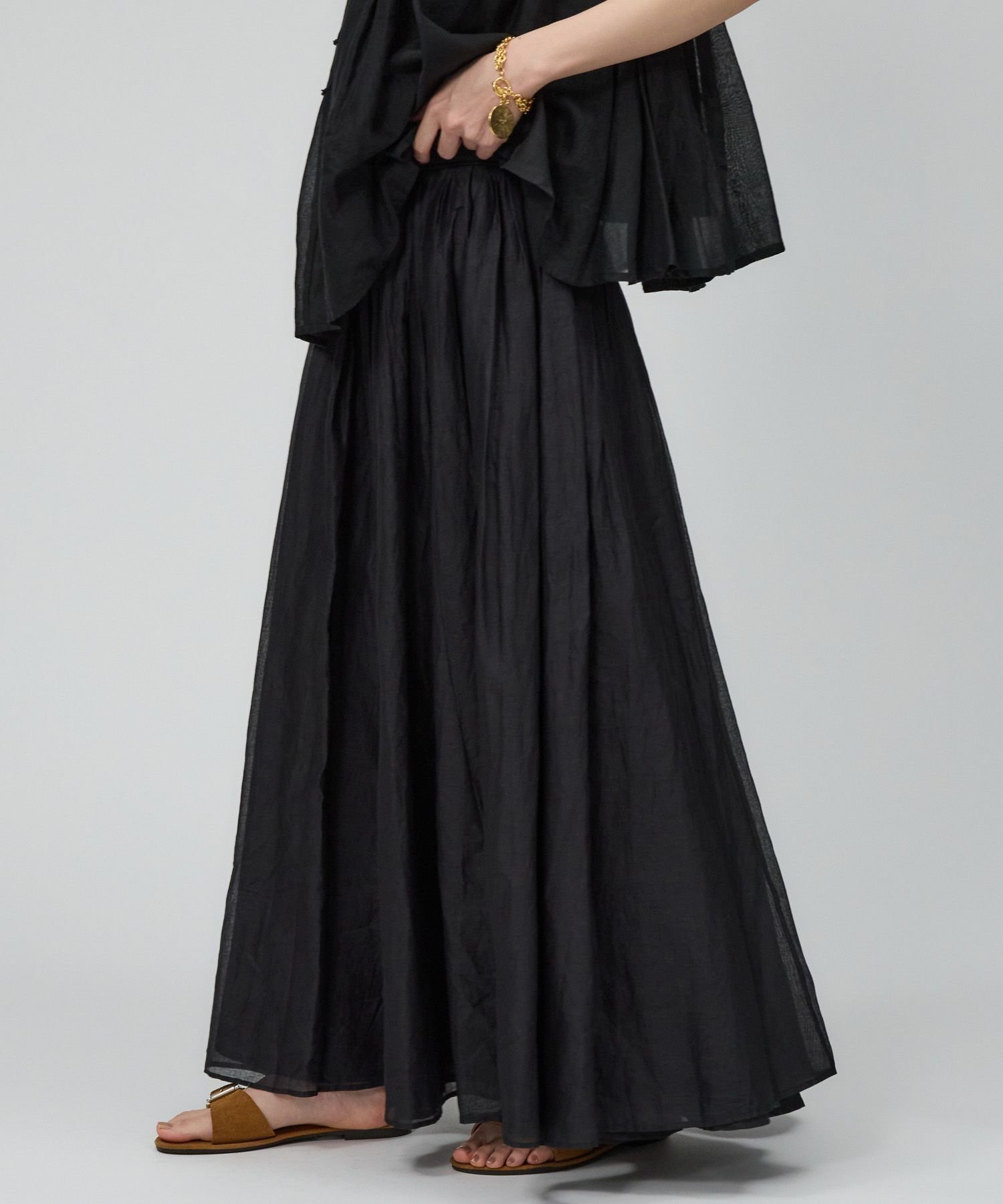 【バビロン/BABYLONE / KIDS】の【MARILYN MOON】シアースカート インテリア・キッズ・メンズ・レディースファッション・服の通販 founy(ファニー) 　ファッション　Fashion　キッズファッション　KIDS　リネン　Linen　ルーズ　Loose　ブラック19|ID: prp329100004537929 ipo3291000000032105600
