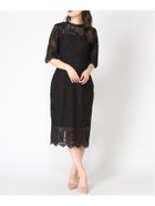 【ドレス/DRESS+】のタイトシルエットのミモレ丈ワンピースドレス パーティードレス 結婚式 ブラック|ID: prp329100004537934 ipo3291000000032671715