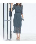 【ドレス/DRESS+】のタイトシルエットのミモレ丈ワンピースドレス パーティードレス 結婚式 チャコール|ID: prp329100004537934 ipo3291000000032671724