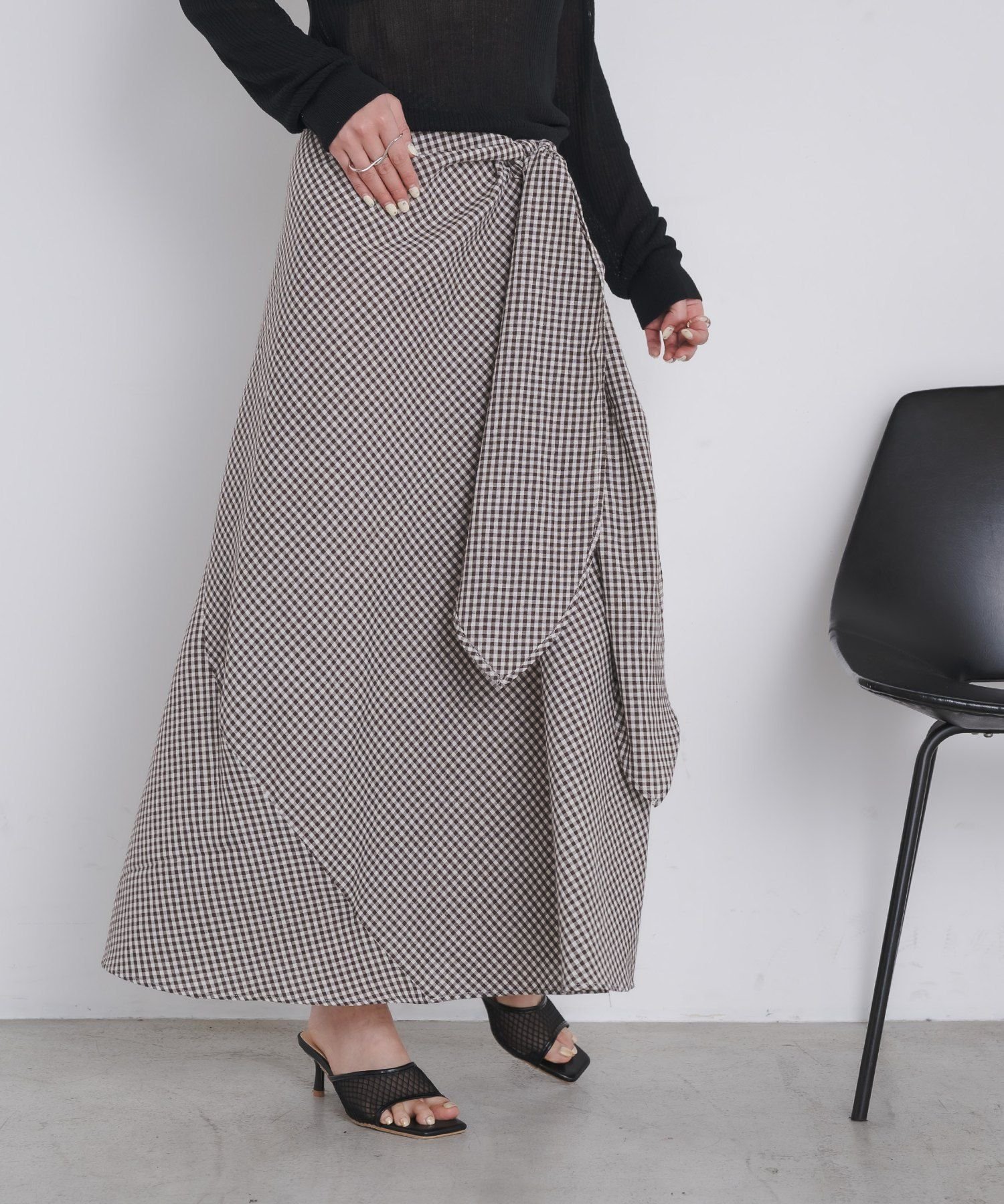 【レトロガール/RETRO GIRL】のribbon check SK インテリア・キッズ・メンズ・レディースファッション・服の通販 founy(ファニー) 　ファッション　Fashion　レディースファッション　WOMEN　スカート　Skirt　2025年　2025　2025春夏・S/S　Ss,Spring/Summer,2025　おすすめ　Recommend　ガーリー　Girly　シンプル　Simple　チェック　Check　トレンド　Trend　フロント　Front　リボン　Ribbon　夏　Summer　ブラウン/チェック|ID: prp329100004537938 ipo3291000000032105759