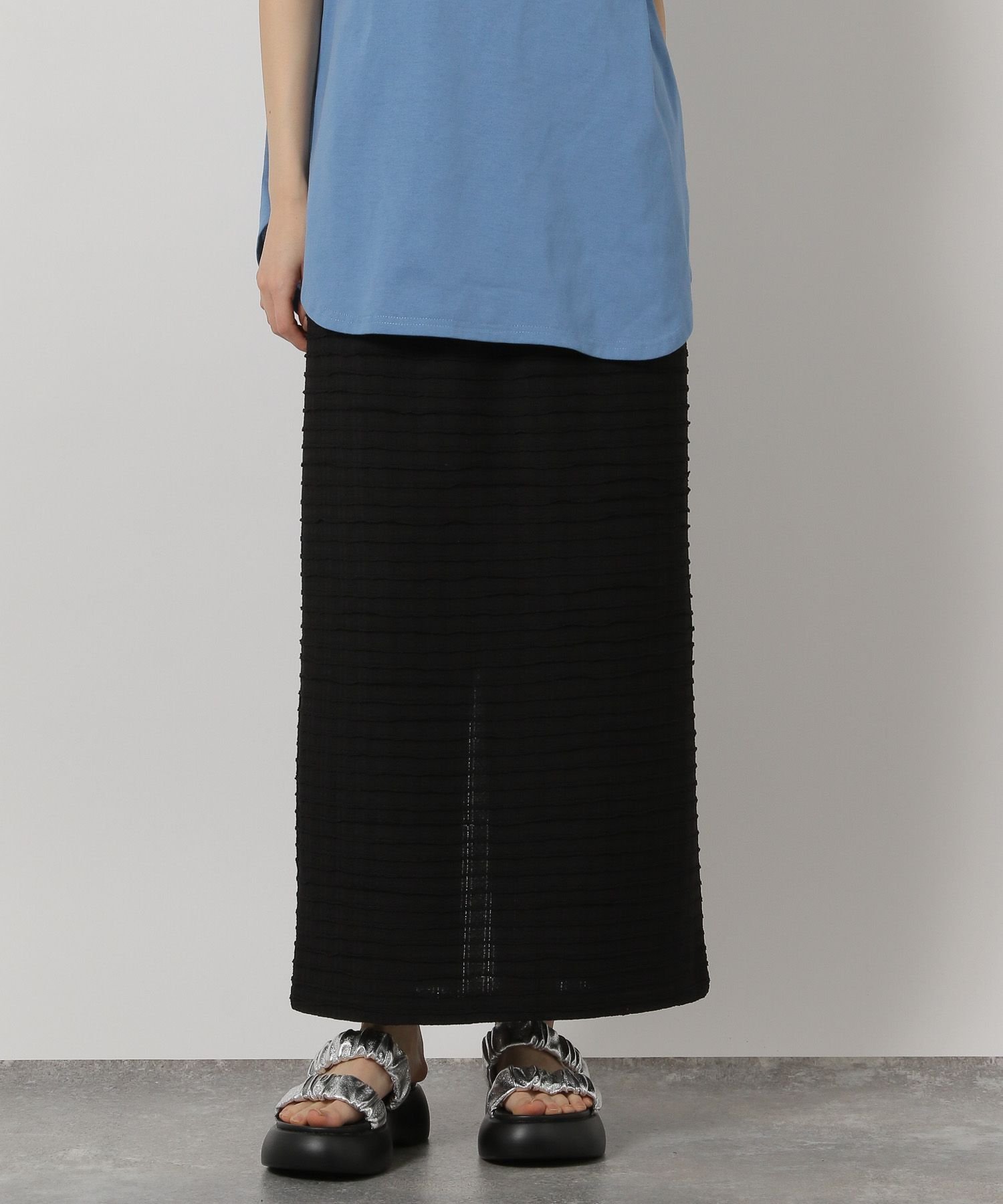 【ラコレ/LAKOLE】のカットシャーリングナロースカート インテリア・キッズ・メンズ・レディースファッション・服の通販 founy(ファニー) 　ファッション　Fashion　レディースファッション　WOMEN　スカート　Skirt　シンプル　Simple　スリット　Slit　フェミニン　Feminine　ブラック|ID: prp329100004537951 ipo3291000000032355729