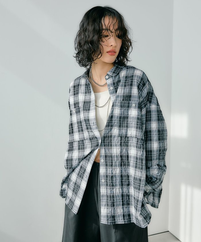 【レプシィム ローリーズファーム/LEPSIM LOWRYS FARM】のチェックシャツ インテリア・キッズ・メンズ・レディースファッション・服の通販 founy(ファニー) https://founy.com/ ファッション Fashion レディースファッション WOMEN トップス・カットソー Tops/Tshirt シャツ/ブラウス Shirts/Blouses おすすめ Recommend シャーリング Shirring チェック Check チュニック Tunic |ID: prp329100004537983 ipo3291000000032066430