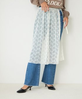 【ベイフロー/BAYFLOW】のトレンドアイテム プリーツレースラップスカート 人気、トレンドファッション・服の通販 founy(ファニー) ファッション Fashion レディースファッション Fashion for Women スカート Skirts おすすめ Recommended / Our Picks シンプル Simple, Minimal デニム Denim, Jeans Material トレンド Trend, Trending Now プリーツ Pleats, Pleated レース Lace, Lace Fabric |ID:prp329100004537992