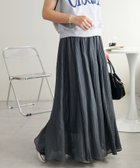 【ディスコート/Discoat】の【WEB限定】シアーギャザーフレアスカート チャコールグレー|ID: prp329100004538042 ipo3291000000032380820