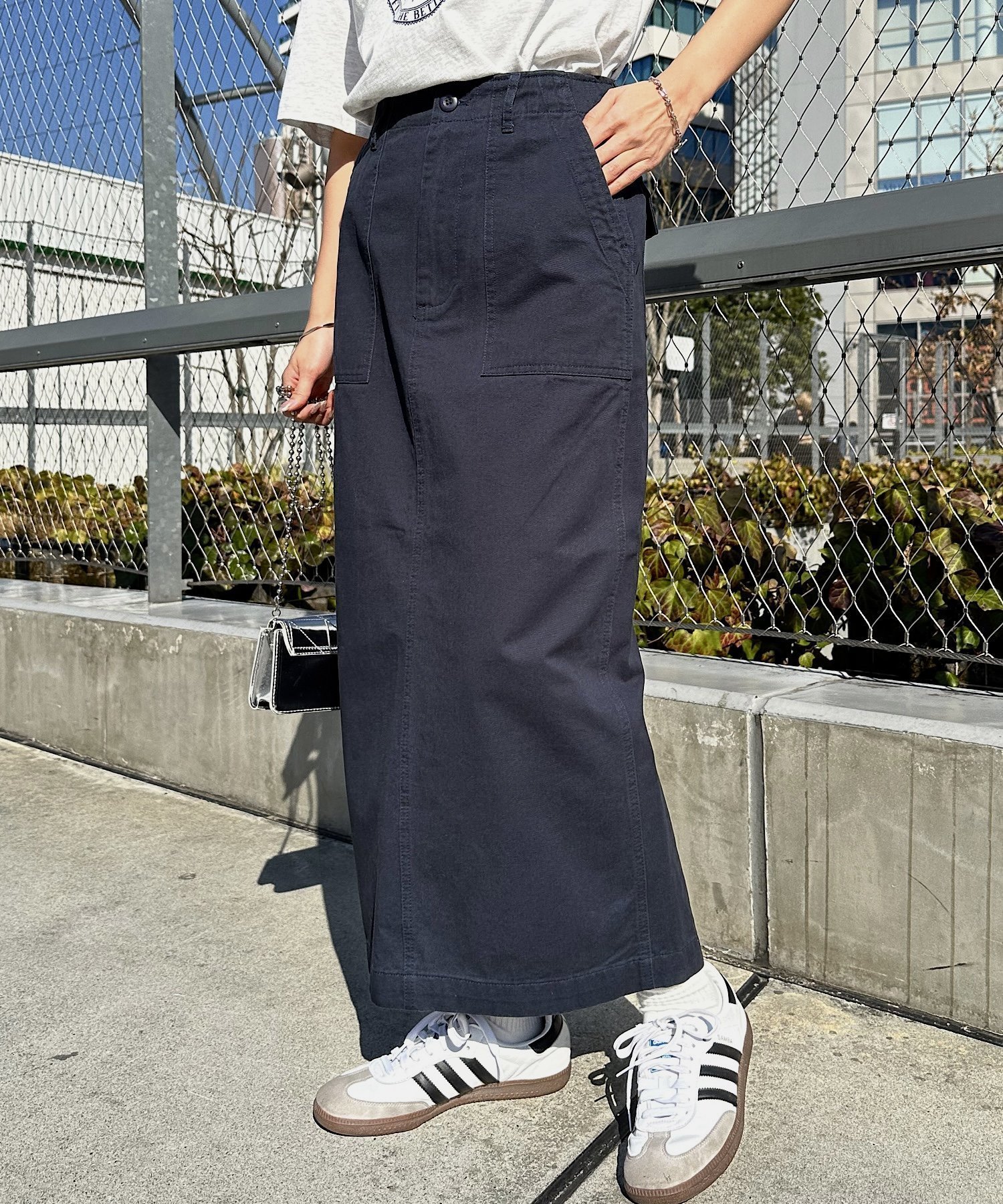 【その他のブランド/Other】のハイウエスト ベイカー スカート インテリア・キッズ・メンズ・レディースファッション・服の通販 founy(ファニー) 　ファッション　Fashion　レディースファッション　Ladies' Fashion Online　スカート　Skirt　おすすめ　Recommend　スリット　Slit　デニム　Denim　バランス　Balance　ボトム　Bottom　ネイビー|ID: prp329100004538053 ipo3291000000032639574