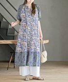 【アールピーエス/rps】のプリント切替ノーカラーワンピース 人気、トレンドファッション・服の通販 founy(ファニー) ファッション Fashion レディースファッション Fashion for Women ワンピース Dresses インド Indian Textile ギャザー Gathered, Ruffled 切替 Switching, Contrast Panel スキッパー Skipper, Open Collar プリント Print, Printed Pattern ボタニカル Botanical, Floral Pattern ポケット Pocket, Pocket Detail リゾート Resort, Vacation Style リラックス Relax, Relaxed Fit 夏 Summer thumbnail ブルー|ID: prp329100004538065 ipo3291000000032729330
