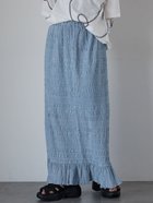 【エヘカソポ/ehka sopo】の◎シャーリングナロースカート 人気、トレンドファッション・服の通販 founy(ファニー) ファッション Fashion レディースファッション WOMEN スカート Skirt ギャザー Gather シャーリング Shirring スマート Smart フリル Frills エレガント 上品 Elegant thumbnail ブルー|ID: prp329100004538073 ipo3291000000032291704