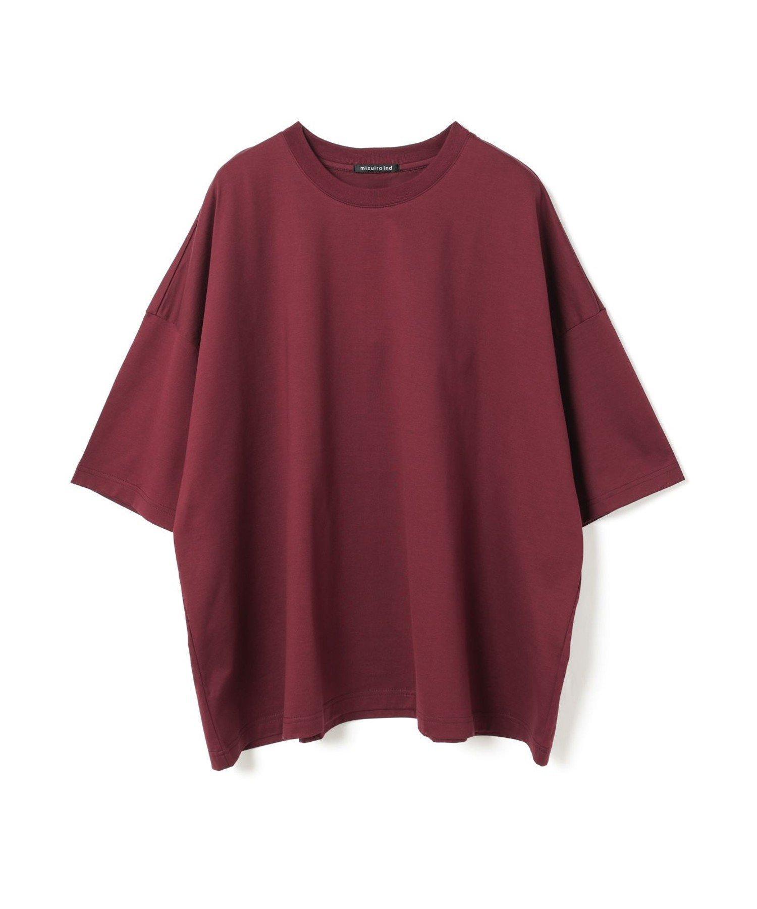 【マーコート/MARcourt】のmizuiro ind クルーネックワイドチュニック インテリア・キッズ・メンズ・レディースファッション・服の通販 founy(ファニー) 　ファッション　Fashion　レディースファッション　Fashion for Women　トップス・カットソー　Cut & Sew Tops　ベーシック　Basic, Essential　ポケット　Pocket, Pocket Detail　無地　Plain, Solid Color　ワイン|ID: prp329100004538096 ipo3291000000032720667
