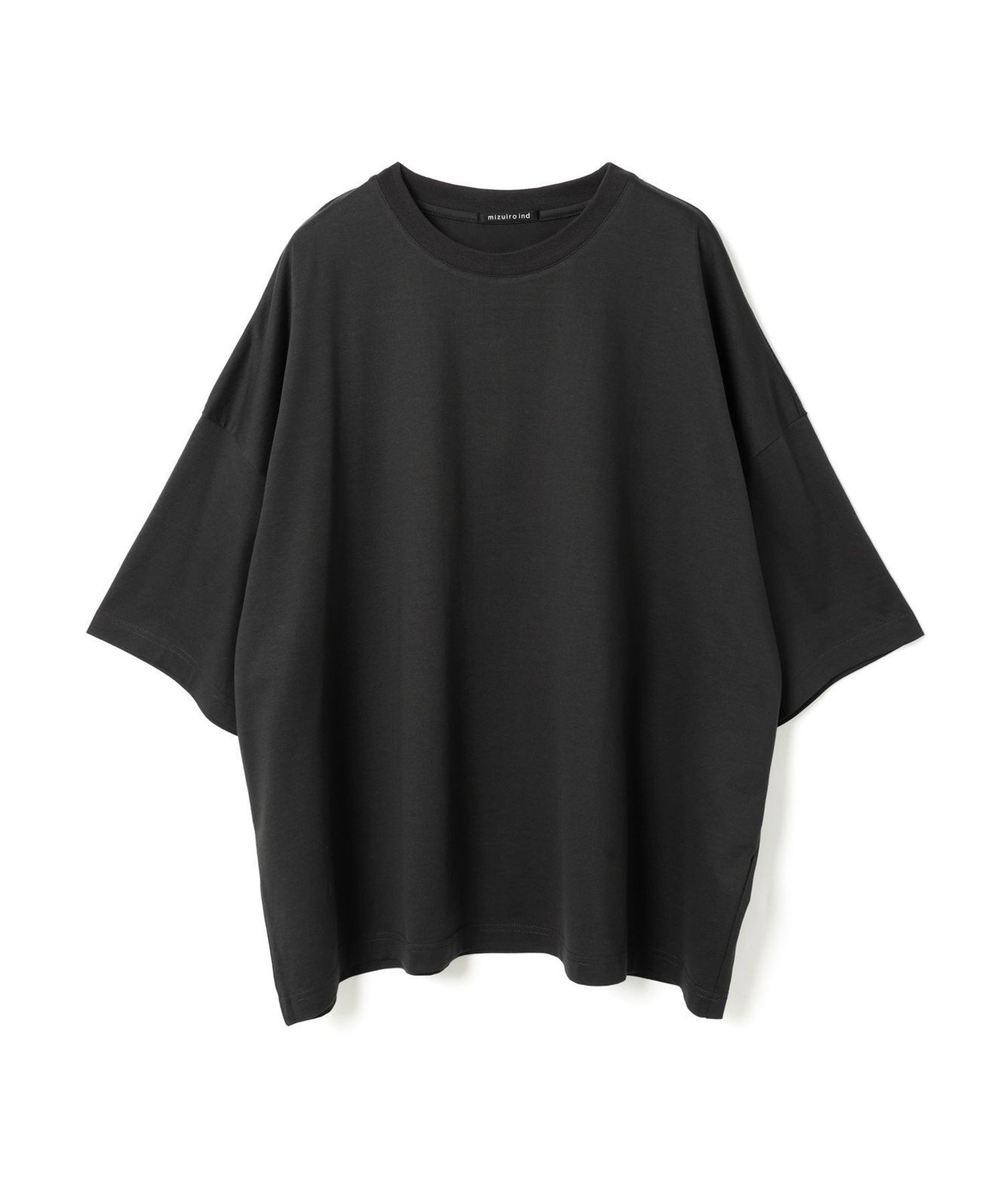 【マーコート/MARcourt】のmizuiro ind クルーネックワイドチュニック インテリア・キッズ・メンズ・レディースファッション・服の通販 founy(ファニー) 　ファッション　Fashion　レディースファッション　Fashion for Women　トップス・カットソー　Cut & Sew Tops　ベーシック　Basic, Essential　ポケット　Pocket, Pocket Detail　無地　Plain, Solid Color　ブラック|ID: prp329100004538096 ipo3291000000032720673