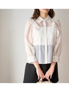【スナイデル/SNIDEL】のオーガンジーフリルブラウス 人気、トレンドファッション・服の通販 founy(ファニー) ファッション Fashion レディースファッション Fashion for Women トップス・カットソー Cut & Sew Tops シャツ・ブラウス・オフィスカジュアル Elegant Blouses & Button-Ups インナー Innerwear オーガンジー Organza Fabric キャミソール Camisole, Spaghetti Strap Top サテン Satin, Glossy Fabric シアー Sheer, See-Through デコルテ Décolleté, Neckline トレンド Trend, Trending Now フェミニン Feminine, Girly フラワー Flower, Floral フリル Frill, Ruffle プリント Print, Printed Pattern ラベンダー Lavender ロマンティック Romantic, Feminine Style エレガント 上品 Elegant 春 Spring thumbnail WHT[001]|ID: prp329100004538182 ipo3291000000032970621