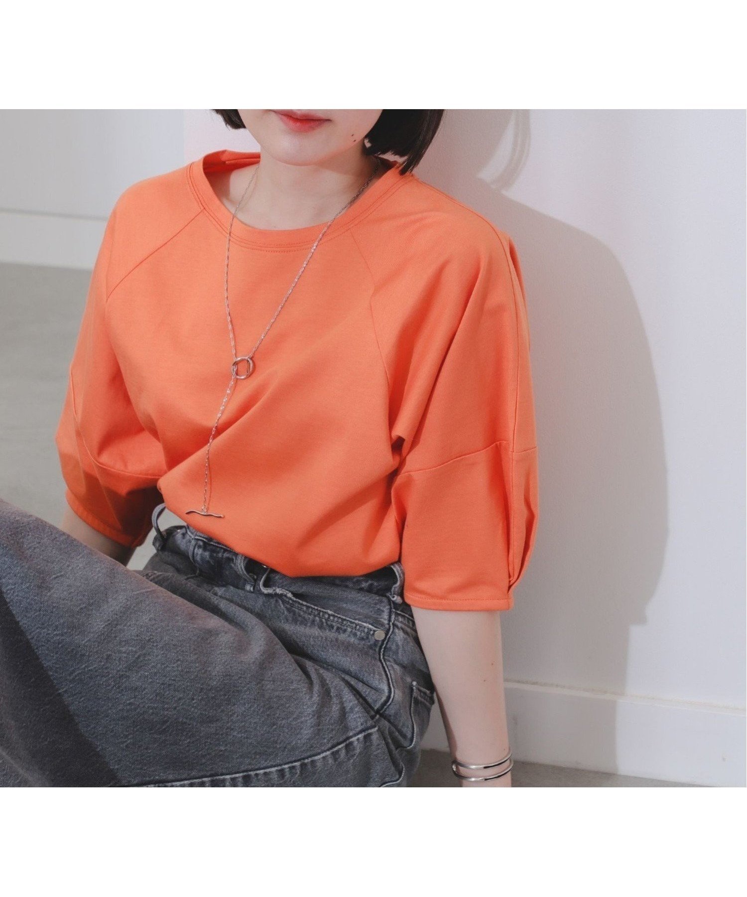 【ビーミングライフストアバイビームス/B:MING LIFE STORE by BEAMS】の【+15%ポイントバック】シルケット ワイドスリーブ Tシャツ 25SS 夏まで使える きれいめ ウォッシャブル 母の日 インテリア・キッズ・メンズ・レディースファッション・服の通販 founy(ファニー) 　ファッション　Fashion　レディースファッション　WOMEN　トップス・カットソー　Tops/Tshirt　シャツ/ブラウス　Shirts/Blouses　ロング / Tシャツ　T-Shirts　バッグ　Bag　インナー　Inner　ウォッシャブル　Washable　春　Spring　カーゴパンツ　Cargo Pants　クール　Cool　シルケット　Mercerization　シンプル　Simple　スリーブ　Sleeve　とろみ　Thickness　デニム　Denim　定番　Standard　人気　Popularity　バランス　Balance　ロング　Long　ワイド　Wide　おすすめ　Recommend　夏　Summer　2025年　2025　2025春夏・S/S　Ss,Spring/Summer,2025　ORANGE|ID: prp329100004538195 ipo3291000000032067597