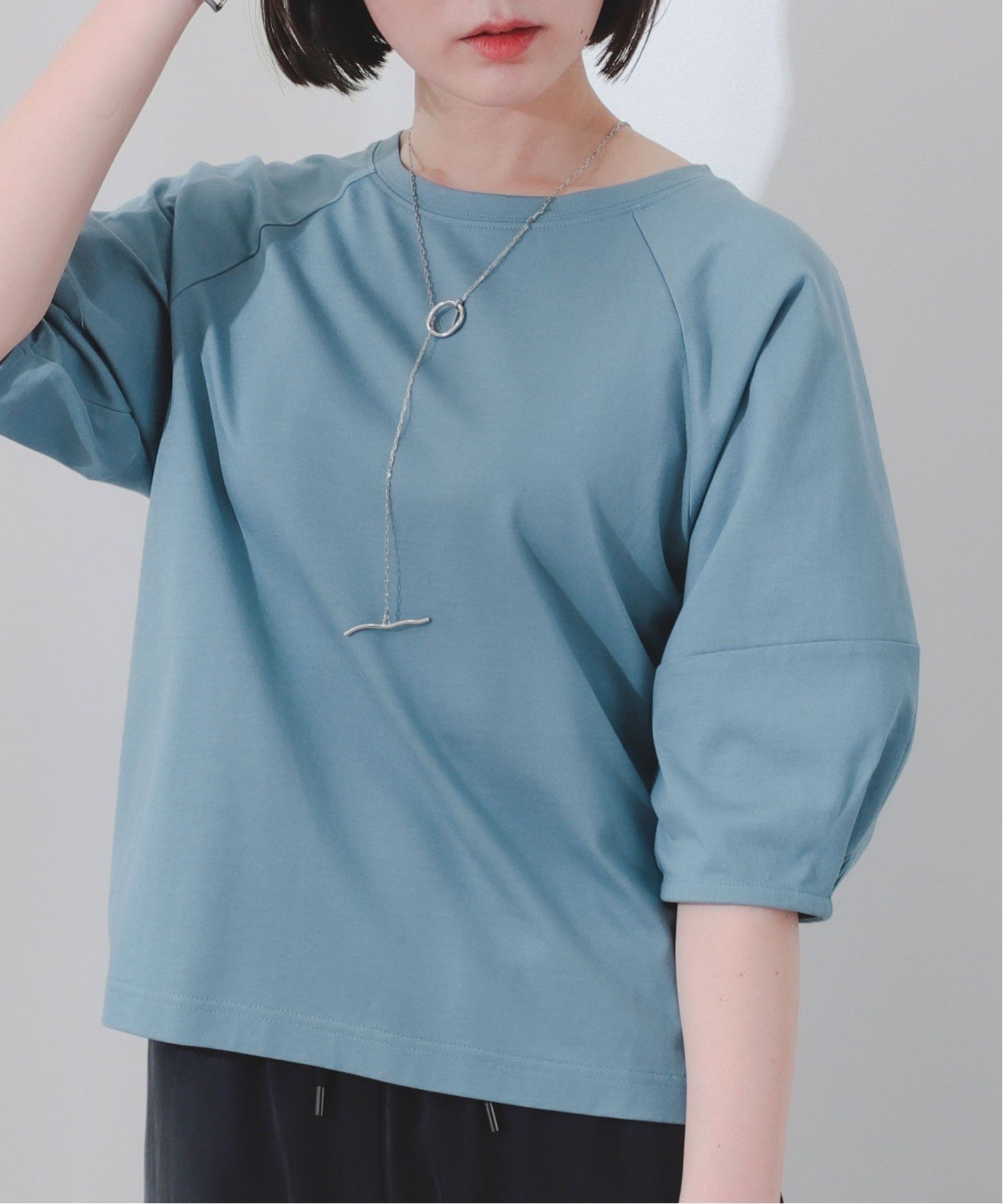 【ビーミングライフストアバイビームス/B:MING LIFE STORE by BEAMS】の【+15%ポイントバック】シルケット ワイドスリーブ Tシャツ 25SS 夏まで使える きれいめ ウォッシャブル 母の日 インテリア・キッズ・メンズ・レディースファッション・服の通販 founy(ファニー) 　ファッション　Fashion　レディースファッション　WOMEN　トップス・カットソー　Tops/Tshirt　シャツ/ブラウス　Shirts/Blouses　ロング / Tシャツ　T-Shirts　バッグ　Bag　インナー　Inner　ウォッシャブル　Washable　春　Spring　カーゴパンツ　Cargo Pants　クール　Cool　シルケット　Mercerization　シンプル　Simple　スリーブ　Sleeve　とろみ　Thickness　デニム　Denim　定番　Standard　人気　Popularity　バランス　Balance　ロング　Long　ワイド　Wide　おすすめ　Recommend　夏　Summer　2025年　2025　2025春夏・S/S　Ss,Spring/Summer,2025　STONE_BLUE|ID: prp329100004538195 ipo3291000000032067599