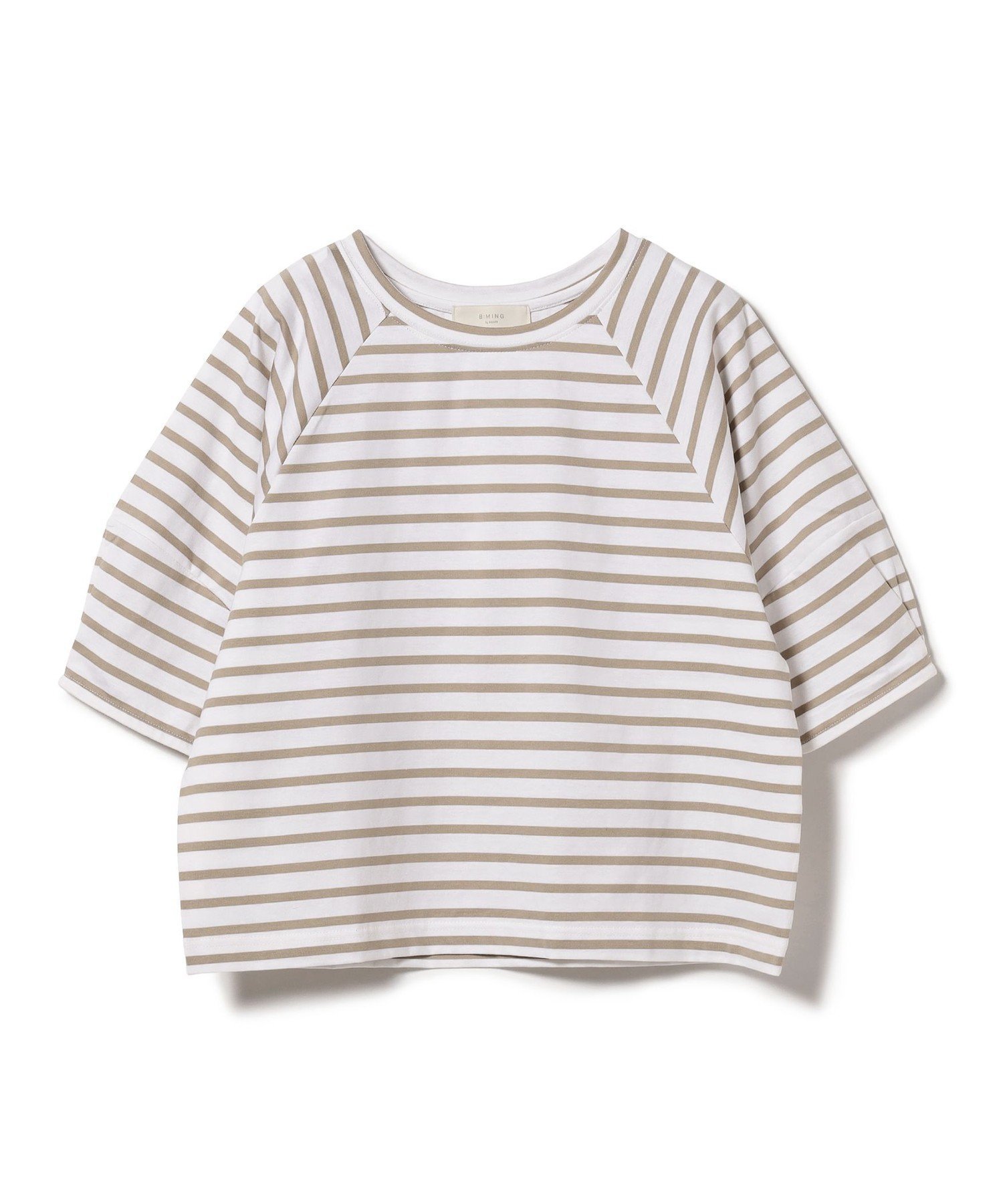 【ビーミングライフストアバイビームス/B:MING LIFE STORE by BEAMS】の【+15%ポイントバック】シルケット ワイドスリーブ Tシャツ 25SS 夏まで使える きれいめ ウォッシャブル 母の日 インテリア・キッズ・メンズ・レディースファッション・服の通販 founy(ファニー) 　ファッション　Fashion　レディースファッション　WOMEN　トップス・カットソー　Tops/Tshirt　シャツ/ブラウス　Shirts/Blouses　ロング / Tシャツ　T-Shirts　バッグ　Bag　インナー　Inner　ウォッシャブル　Washable　春　Spring　カーゴパンツ　Cargo Pants　クール　Cool　シルケット　Mercerization　シンプル　Simple　スリーブ　Sleeve　とろみ　Thickness　デニム　Denim　定番　Standard　人気　Popularity　バランス　Balance　ロング　Long　ワイド　Wide　おすすめ　Recommend　夏　Summer　2025年　2025　2025春夏・S/S　Ss,Spring/Summer,2025　OFF WHITE*BEIGE|ID: prp329100004538195 ipo3291000000032067602