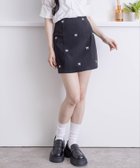 【クリア/clear】のインパン付きリボン刺繍台形ミニスカート≪2024SS新作≫ BK|ID: prp329100004538274 ipo3291000000032068014