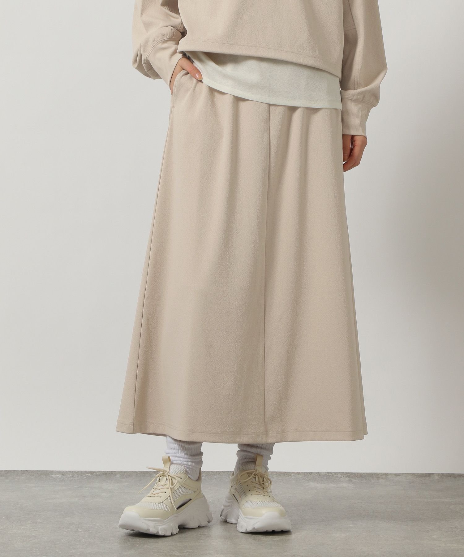 【ラコレ/LAKOLE】のドロストフレスカート インテリア・キッズ・メンズ・レディースファッション・服の通販 founy(ファニー) 　ファッション　Fashion　レディースファッション　WOMEN　スカート　Skirt　おすすめ　Recommend　スピンドル　Spindle　セットアップ　Set Up　フレア　Flare　【新色】グレージュ14|ID: prp329100004538309 ipo3291000000032403454
