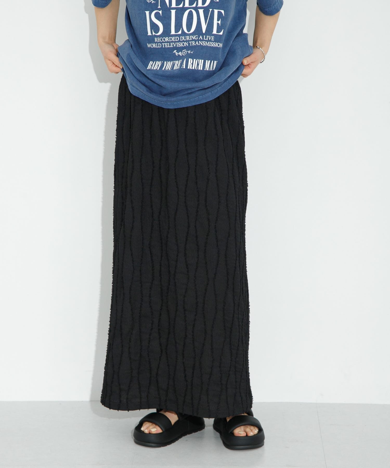 【サニーレーベル/Sonny Label / URBAN RESEARCH】のカットフリンジナロースカート インテリア・キッズ・メンズ・レディースファッション・服の通販 founy(ファニー) 　ファッション　Fashion　レディースファッション　Ladies' Fashion Online　スカート　Skirt　2025年　2025　2025春夏・S/S　Ss,Spring/Summer,2025　おすすめ　Recommend　カットソー　Cut And Sew　コンパクト　Compact　フリンジ　Fringe　夏　Summer　S/S・春夏　Ss・Spring/Summer　ブラック|ID: prp329100004538354 ipo3291000000032590257