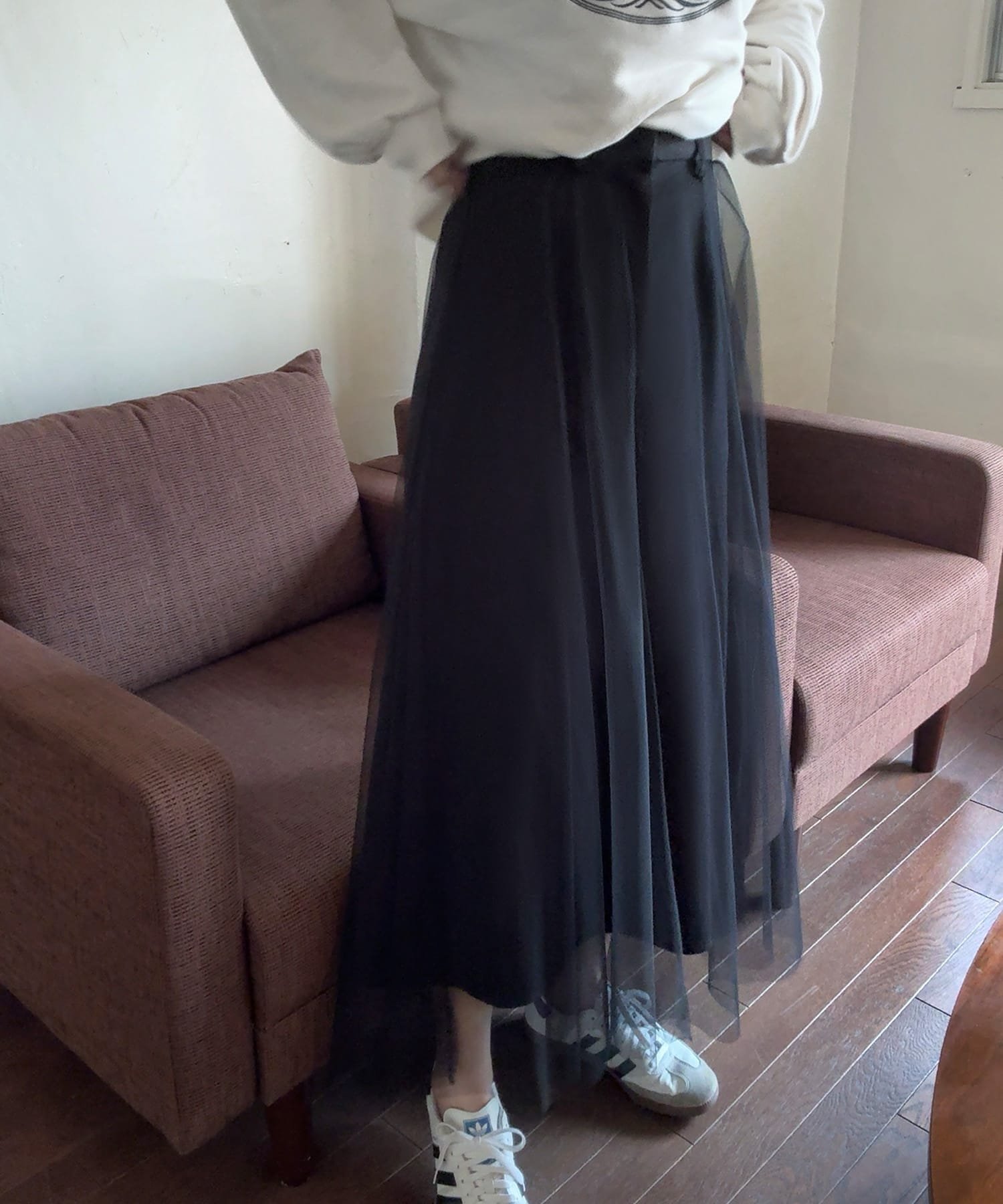 【ジュノア/JUNOAH】のチュールフレアスカート 人気、トレンドファッション・服の通販 founy(ファニー) 　ファッション　Fashion　レディースファッション　WOMEN　スカート　Skirt　Aライン/フレアスカート　Flared A-Line Skirts　 other-1|ID: prp329100004538359 ipo3291000000032266772