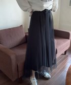 【ジュノア/JUNOAH】のチュールフレアスカート 人気、トレンドファッション・服の通販 founy(ファニー) ファッション Fashion レディースファッション WOMEN スカート Skirt Aライン/フレアスカート Flared A-Line Skirts thumbnail ブラック|ID: prp329100004538359 ipo3291000000032266777