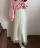 【ジュノア/JUNOAH】のチュールフレアスカート 人気、トレンドファッション・服の通販 founy(ファニー) ファッション Fashion レディースファッション WOMEN スカート Skirt Aライン/フレアスカート Flared A-Line Skirts thumbnail クリーム|ID: prp329100004538359 ipo3291000000032266779