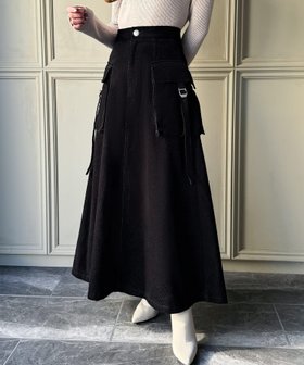 【ジュノア/JUNOAH】のコーデュロイセミフレアカーゴスカート 人気、トレンドファッション・服の通販 founy(ファニー) ファッション Fashion レディースファッション WOMEN スカート Skirt |ID:prp329100004538365
