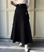 【ジュノア/JUNOAH】のコーデュロイセミフレアカーゴスカート 人気、トレンドファッション・服の通販 founy(ファニー) ファッション Fashion レディースファッション WOMEN スカート Skirt thumbnail ブラック|ID: prp329100004538365 ipo3291000000032238668