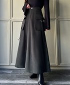 【ジュノア/JUNOAH】のコーデュロイセミフレアカーゴスカート 人気、トレンドファッション・服の通販 founy(ファニー) ファッション Fashion レディースファッション WOMEN スカート Skirt thumbnail チャコール|ID: prp329100004538365 ipo3291000000032238669