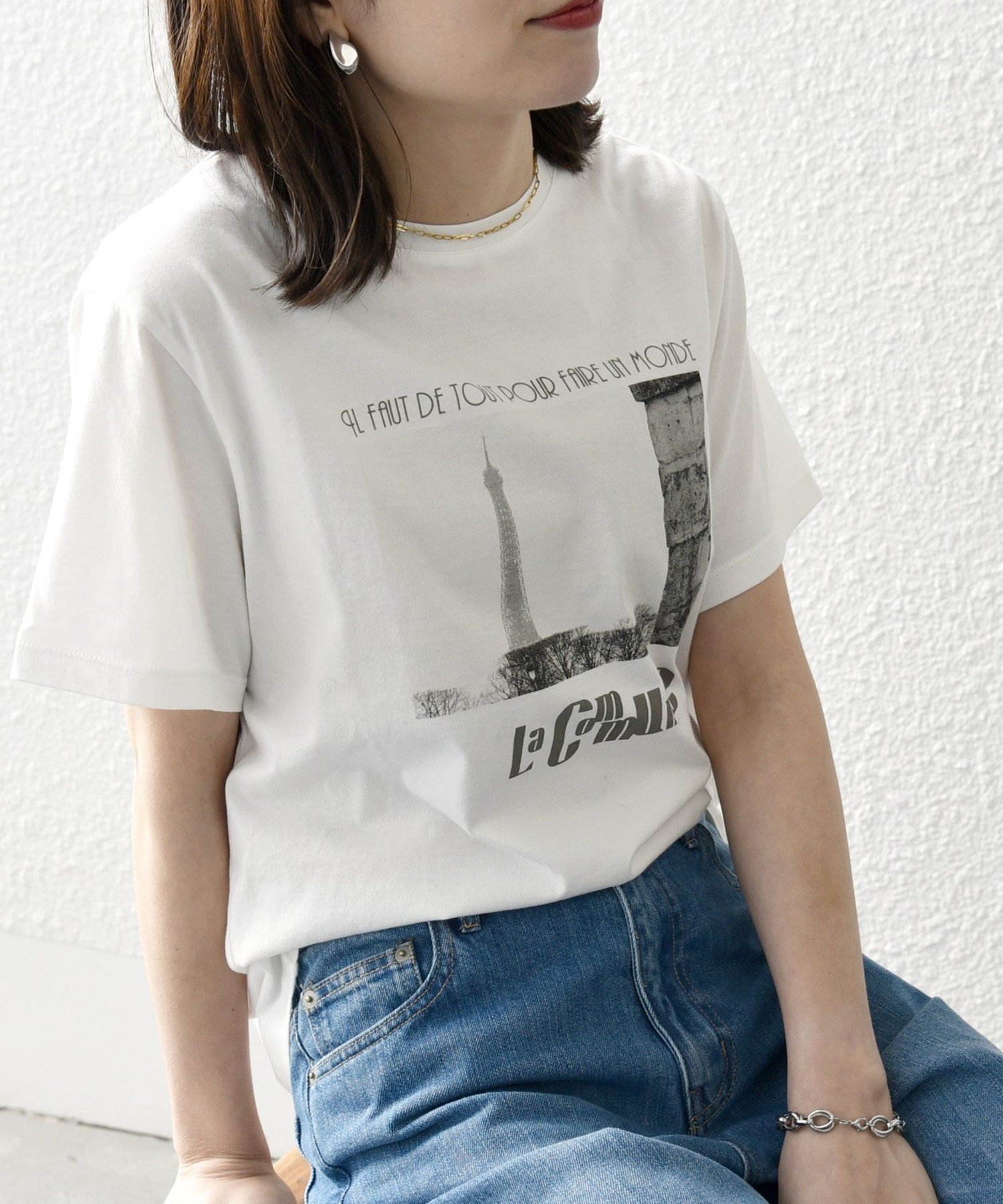 【シップス フォー ウィメン/SHIPS】のLa Hutte 〈洗濯機可能〉デザイン ロゴ プリント TEE 24AW インテリア・キッズ・メンズ・レディースファッション・服の通販 founy(ファニー) 　ファッション　Fashion　レディースファッション　WOMEN　アウトドア　Outdoor　インナー　Inner　ショート　Short　シンプル　Simple　ジャケット　Jacket　スリーブ　Sleeve　フィット　Fit　フランス　France　プリント　Print　ベーシック　Basic　リラックス　Relax　おすすめ　Recommend　2024年　2024　2024-2025秋冬・A/W　Aw/Autumn/Winter/Fw/Fall/2024-2025　ホワイト|ID: prp329100004538380 ipo3291000000032068566