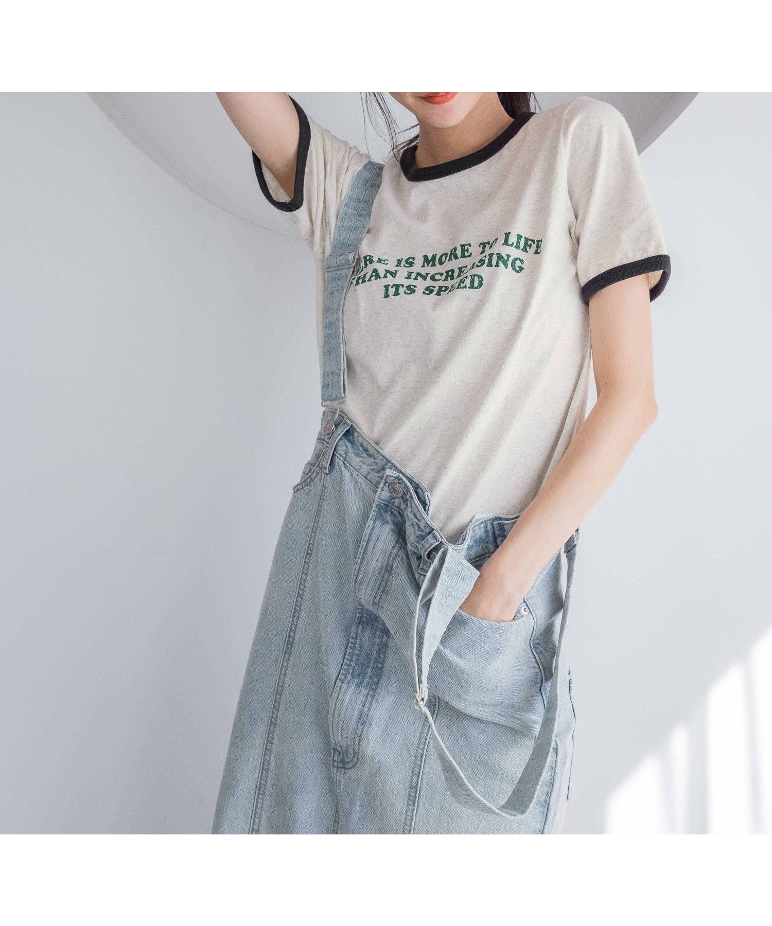【ローリーズファーム/LOWRYS FARM】のリンガーロゴTEE インテリア・キッズ・メンズ・レディースファッション・服の通販 founy(ファニー) 　ファッション　Fashion　レディースファッション　WOMEN　おすすめ　Recommend　インナー　Inner　コンパクト　Compact　サロペット　Overalls　ジャケット　Jacket　デニム　Denim　トレンド　Trend　アイボリー|ID: prp329100004538396 ipo3291000000032068683