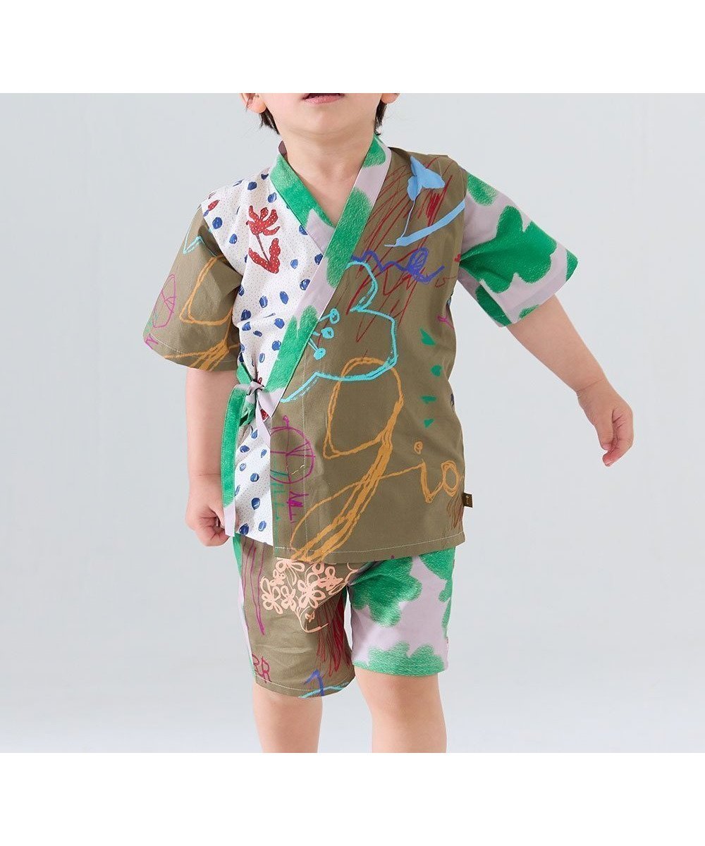 【モイモルン/moimoln / KIDS】の【MOEMUSISAN X moimoln】BOYS甚平 インテリア・キッズ・メンズ・レディースファッション・服の通販 founy(ファニー) 　ファッション　Fashion　キッズファッション　KIDS Children’s Clothing　グレー|ID: prp329100004538428 ipo3291000000032625572