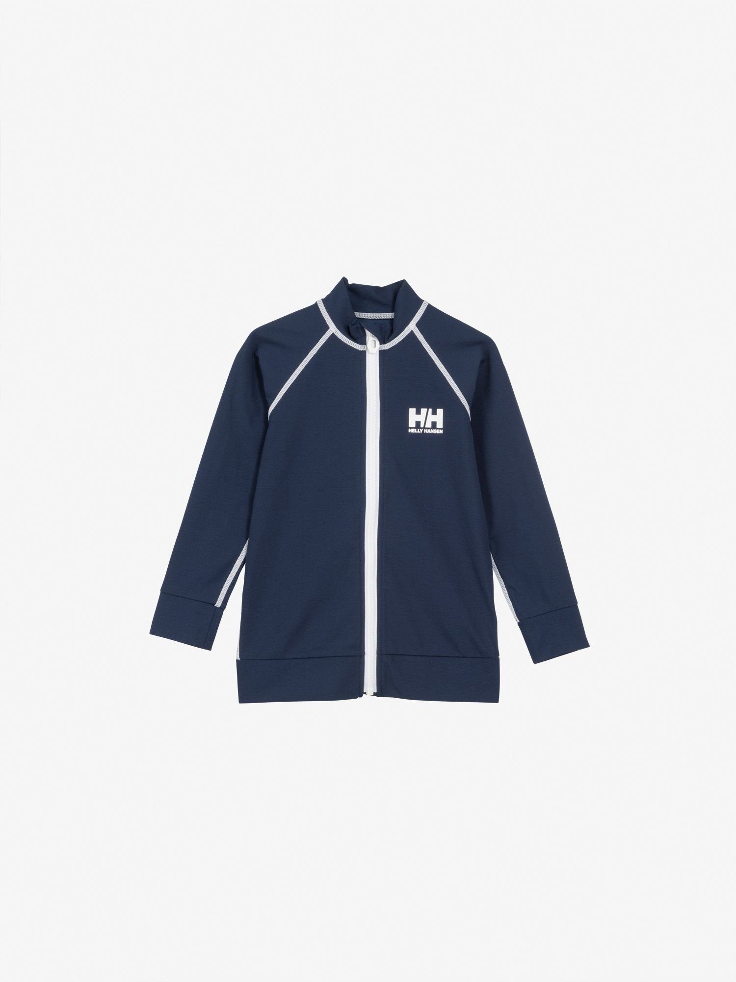 【ヘリーハンセン/HELLY HANSEN / KIDS】のロングスリーブ HHフルジップラッシュガード(キッズ) インテリア・キッズ・メンズ・レディースファッション・服の通販 founy(ファニー) 　ファッション　Fashion　キッズファッション　KIDS　スリーブ　Sleeve　なめらか　Smooth　パターン　Pattern　フィット　Fit　フロント　Front　ルーズ　Loose　ロング　Long　オーシャンネイビー|ID: prp329100004538441 ipo3291000000032068930