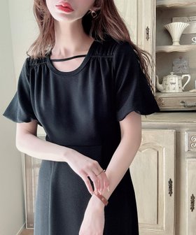 【ジュノア/JUNOAH】のMeiru ウエストタックデザインワンピース 人気、トレンドファッション・服の通販 founy(ファニー) ファッション Fashion レディースファッション WOMEN ワンピース Dress |ID:prp329100004538506