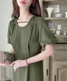 【ジュノア/JUNOAH】のMeiru ウエストタックデザインワンピース 人気、トレンドファッション・服の通販 founy(ファニー) ファッション Fashion レディースファッション WOMEN ワンピース Dress thumbnail カーキ|ID: prp329100004538506 ipo3291000000032305825