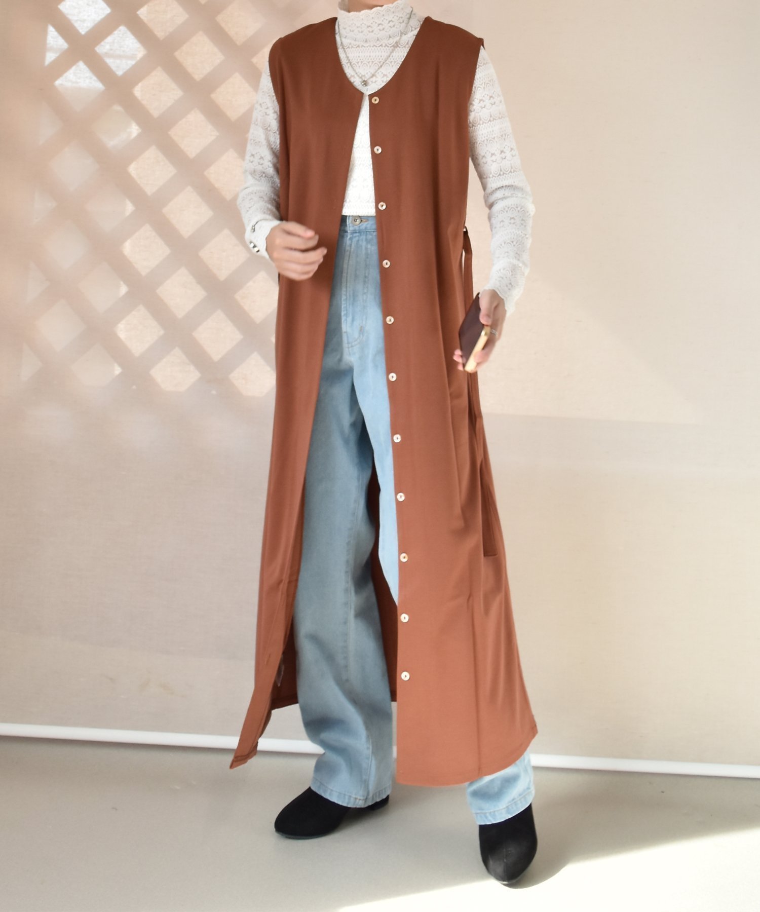 【その他のブランド/Other】のフレンチスリーブワンピース インテリア・キッズ・メンズ・レディースファッション・服の通販 founy(ファニー) 　ファッション　Fashion　レディースファッション　Fashion for Women　ワンピース　Dresses　ガウン　Gown, Robe　デニム　Denim, Jeans Material　テラコッタ|ID: prp329100004538516 ipo3291000000032708661