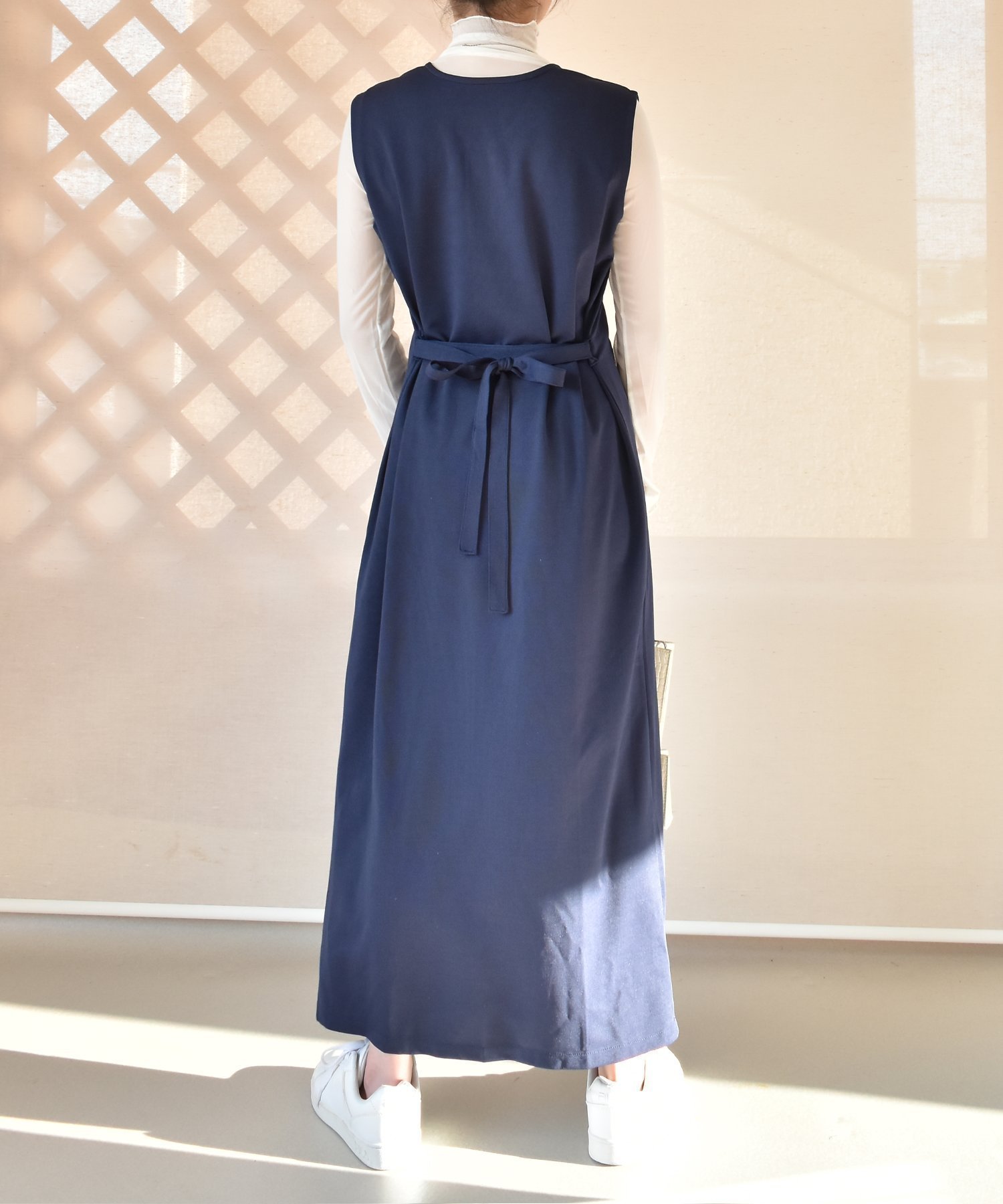 【その他のブランド/Other】のフレンチスリーブワンピース インテリア・キッズ・メンズ・レディースファッション・服の通販 founy(ファニー) 　ファッション　Fashion　レディースファッション　Fashion for Women　ワンピース　Dresses　ガウン　Gown, Robe　デニム　Denim, Jeans Material　ネイビー|ID: prp329100004538516 ipo3291000000032708662